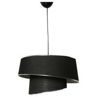 LAMPA WISZĄCA BARETTE - SILVER, BLACK - kolor srebrny/czarny, Design, tworzywo sztuczne/metal (32/70cm) - P & B