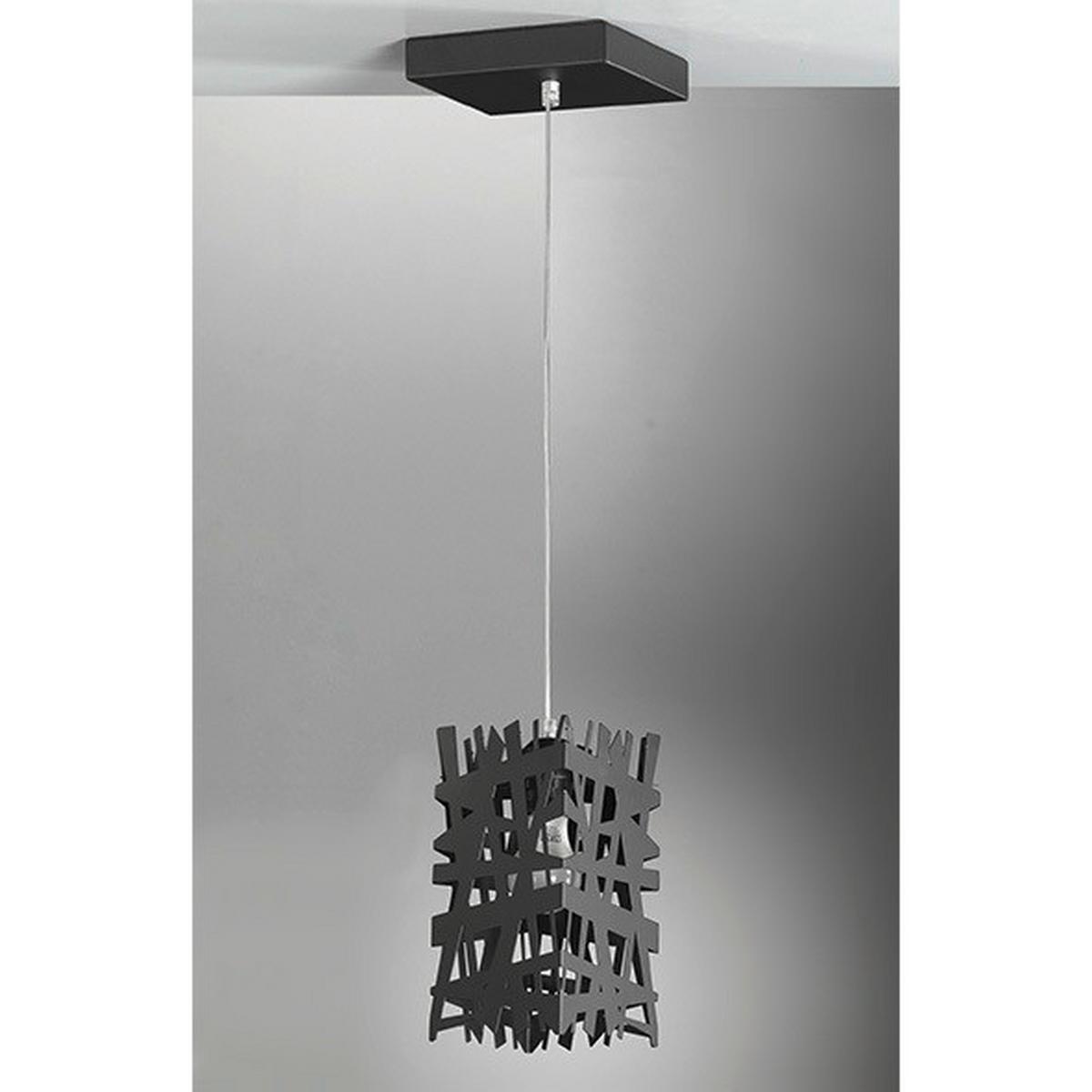 Hängeleuchte Foresta Schwarz max. 22 Watt - Schwarz, Design, Metall (14/100cm)