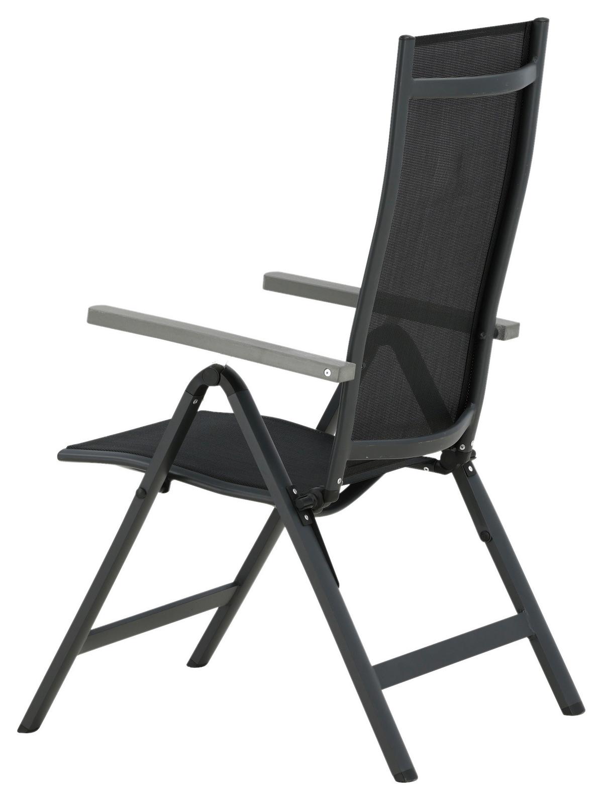 Gartensessel-2er Set Albany ca. 59x109x67 cm Schwarz - Schwarz, KONVENTIONELL, Metall (59/109,5/67cm) - Gardenson