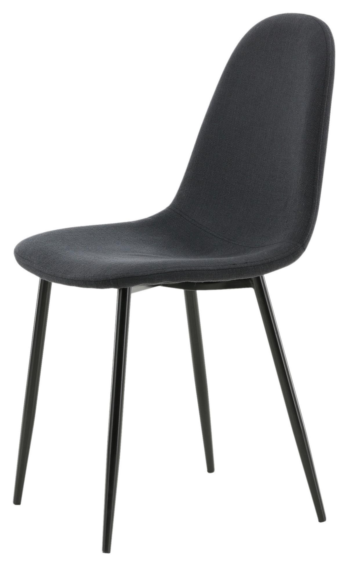 STUHL-SET POLAR - Schwarz, Design, Textil/Metall (44/87/53cm) - Livetastic