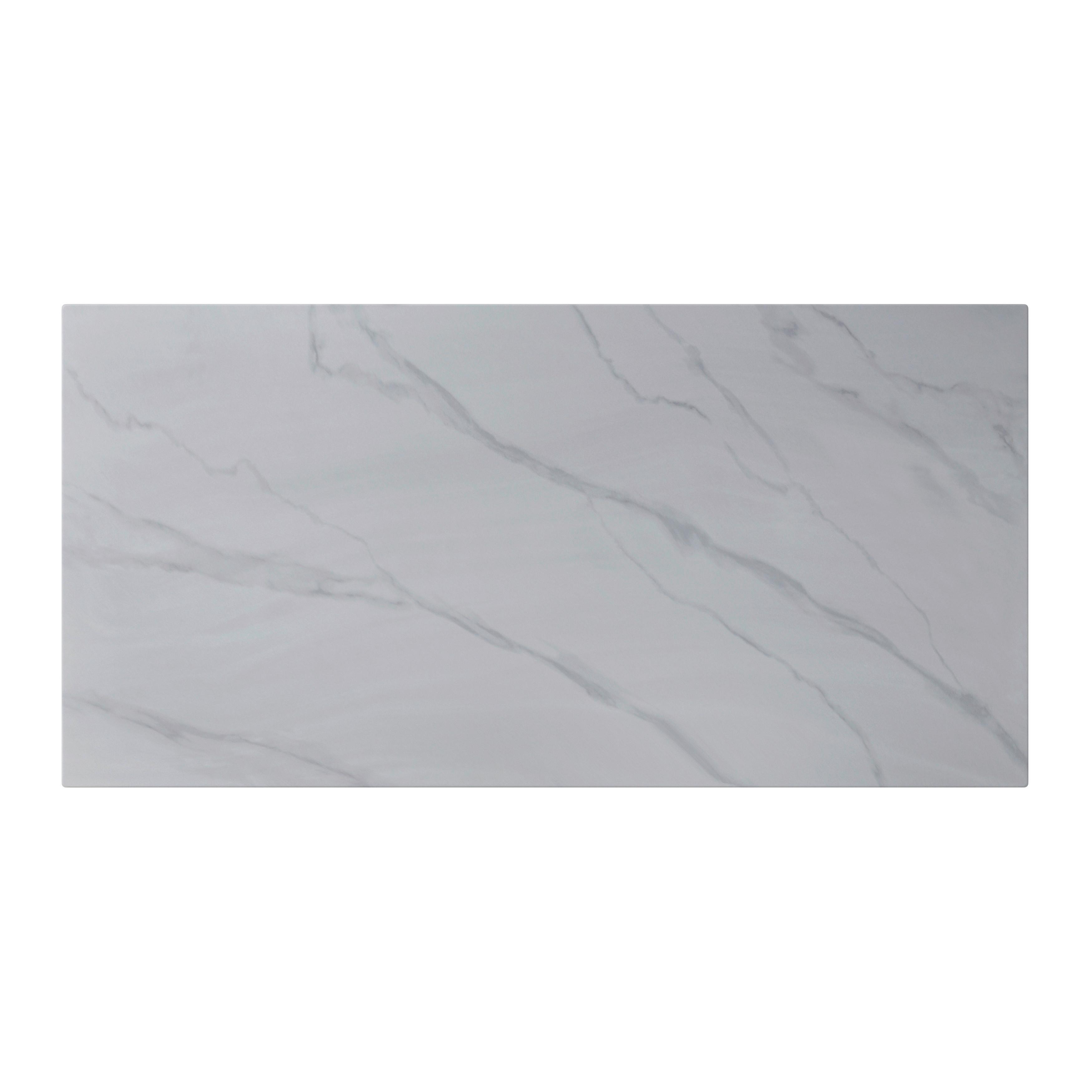 MATBORD LIVAN - vit/svart, Modern, metall/sten (180/90/76cm) - Bessagi Home