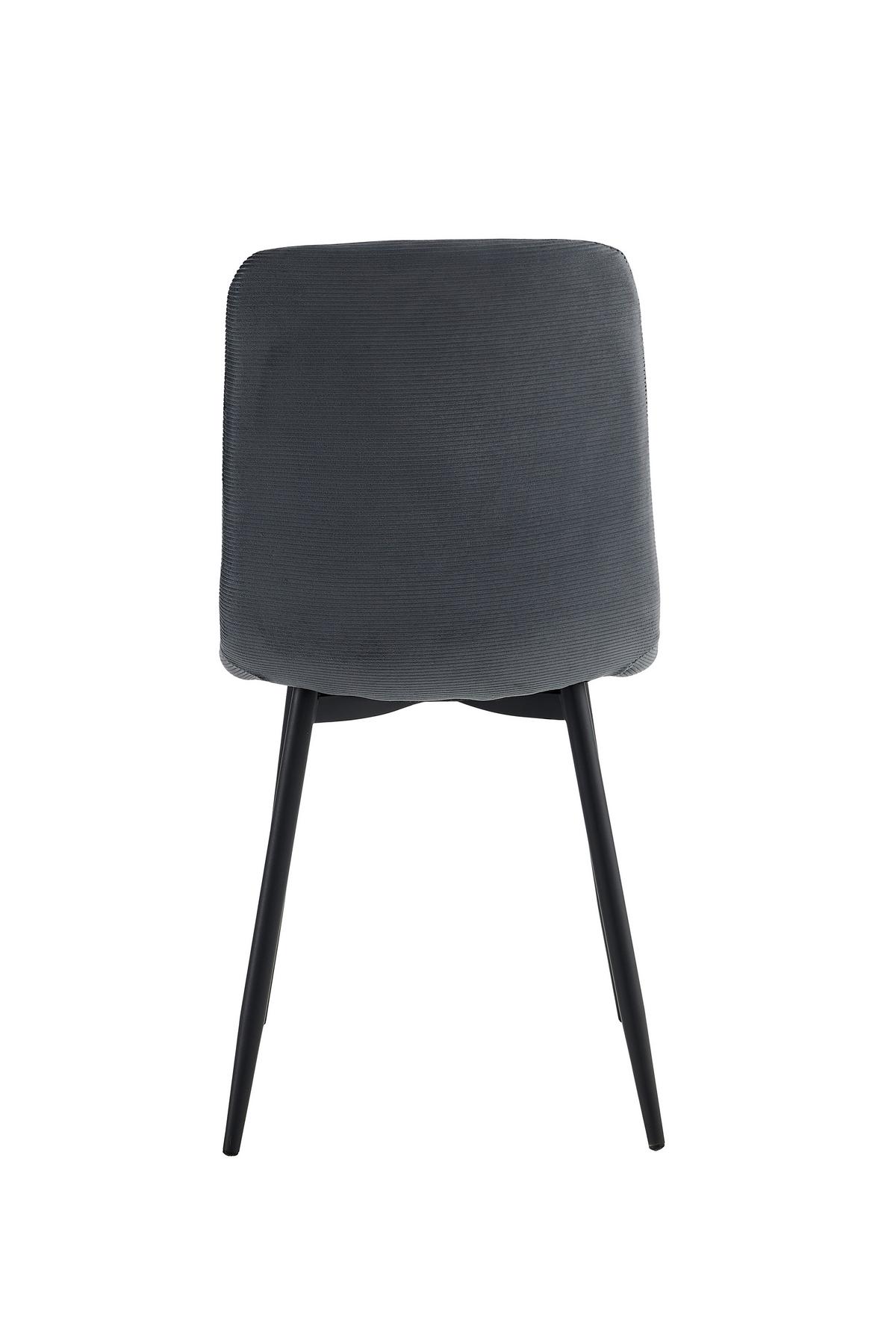 STUHL-SET LEIPZIG S 2ER-SET - Anthrazit/Schwarz, MODERN, Textil/Metall (44/92/54cm) - P & B