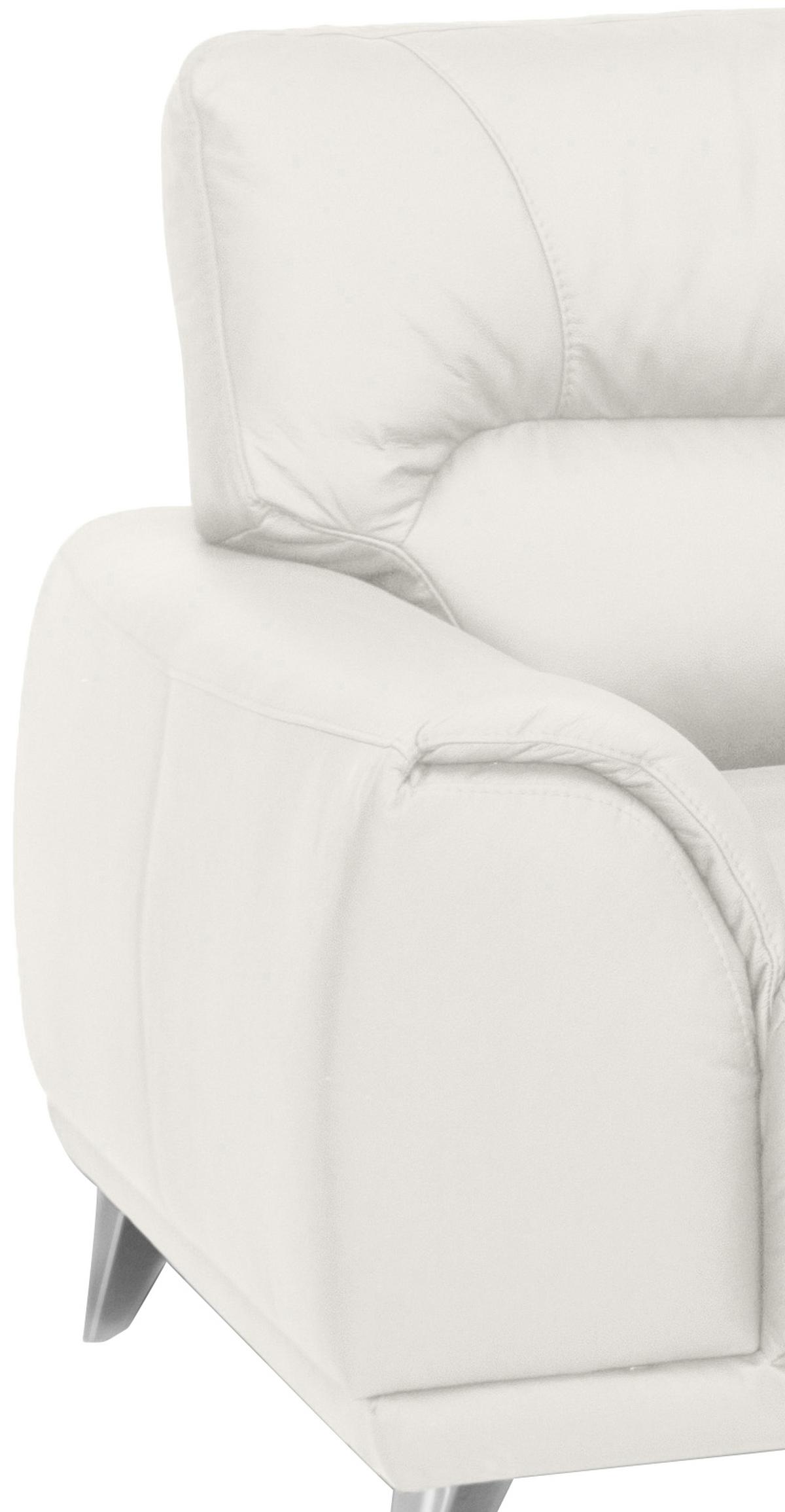 Fernsehsessel "Frisco" , weiß - Chromfarben/Weiß, MODERN, Textil/Metall (112/92/96cm) - MID.YOU