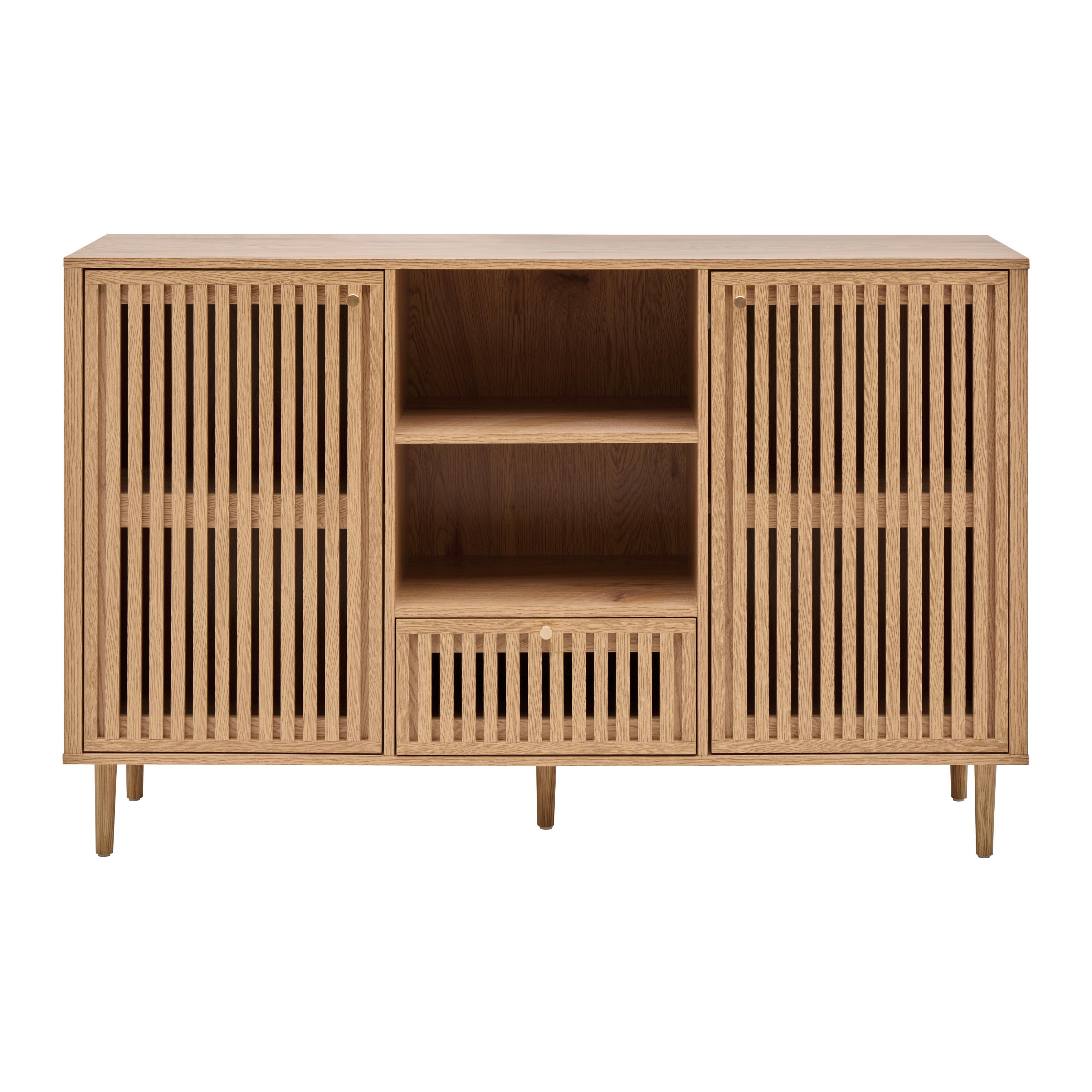SIDEBOARD BARCELONA -EXKLUSIV- - guldfärgad/naturfärgad, Lifestyle, metall/papper (142,8/90/40cm) - Mömax