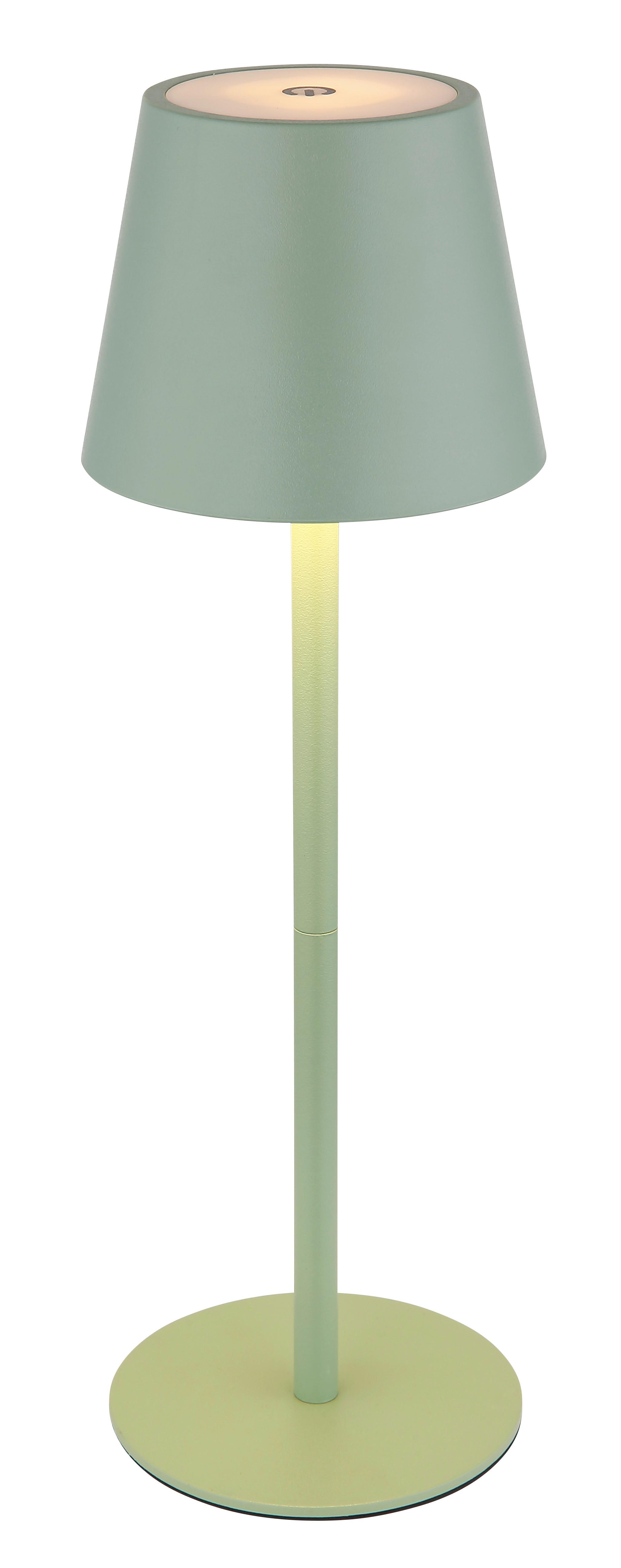 LED-Tischleuchte Vannie Hellgrün max. 3 Watt - Hellgrün, Design, Kunststoff/Metall (11,5/36cm) - Globo
