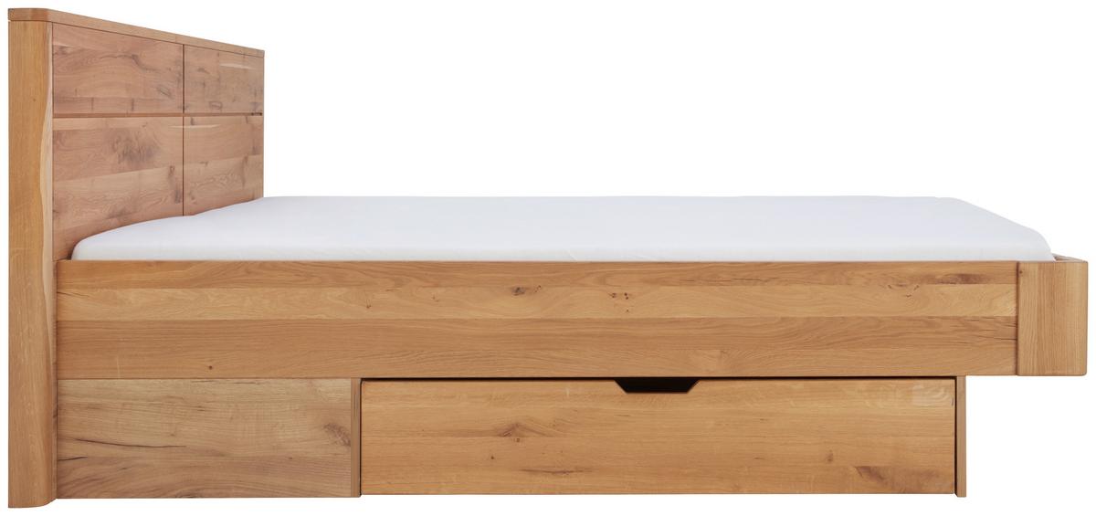 Ágykeret Ágyneműtartóval Tölgy Vero - tölgyfa színű, Konventionell, fa (180/200cm) - Premium Living