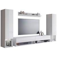 Dnevni Regal Amadeo 2, Bela, Visoki Sijaj, 4-Delno - bela/visoki sijaj, Basics, leseni material (245/130/32,5cm) - P & B