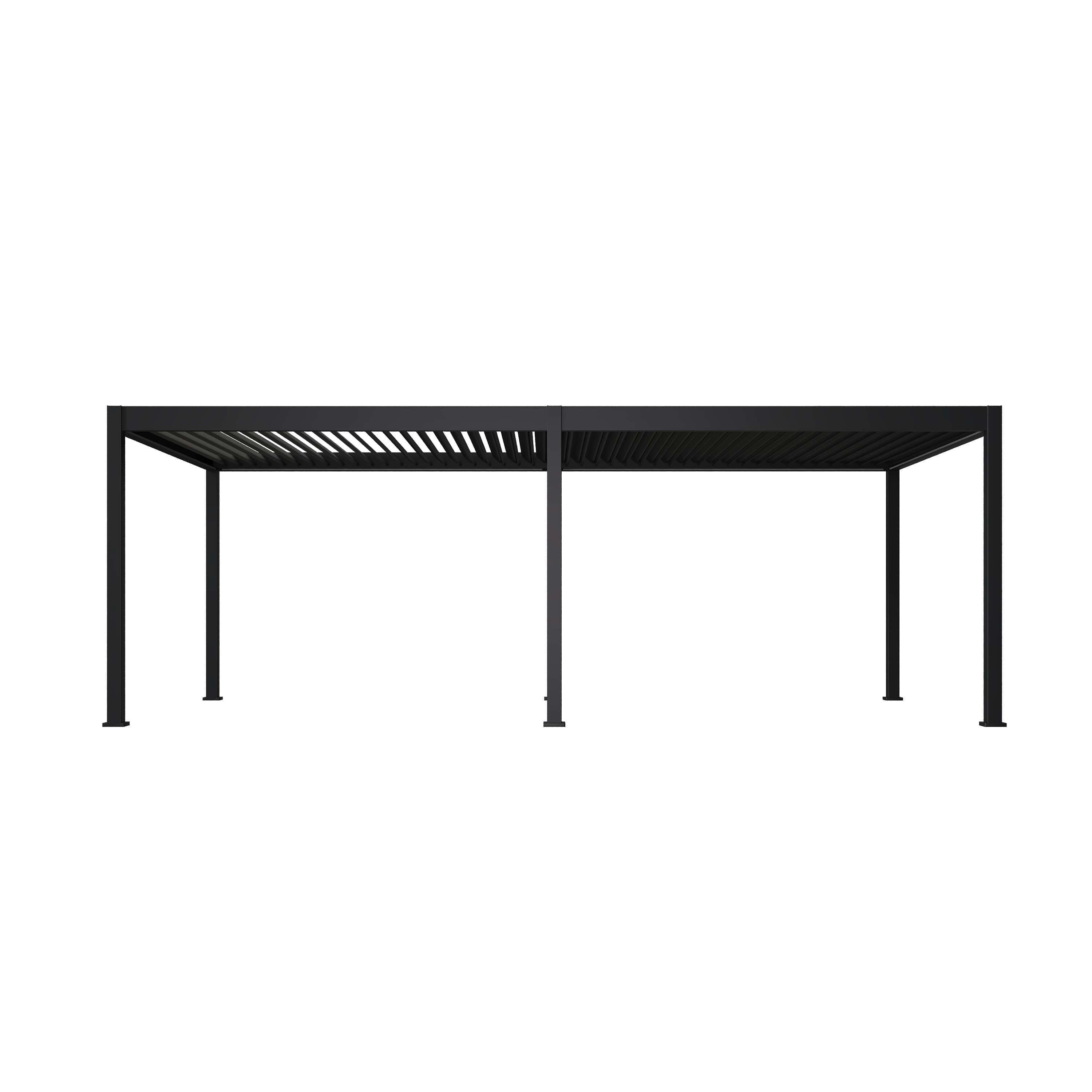 Pergola Delux ca. 720x360 cm Anthrazit Netzbetrieb - Anthrazit, Basics, Metall (720/255/360cm) - Gardenson