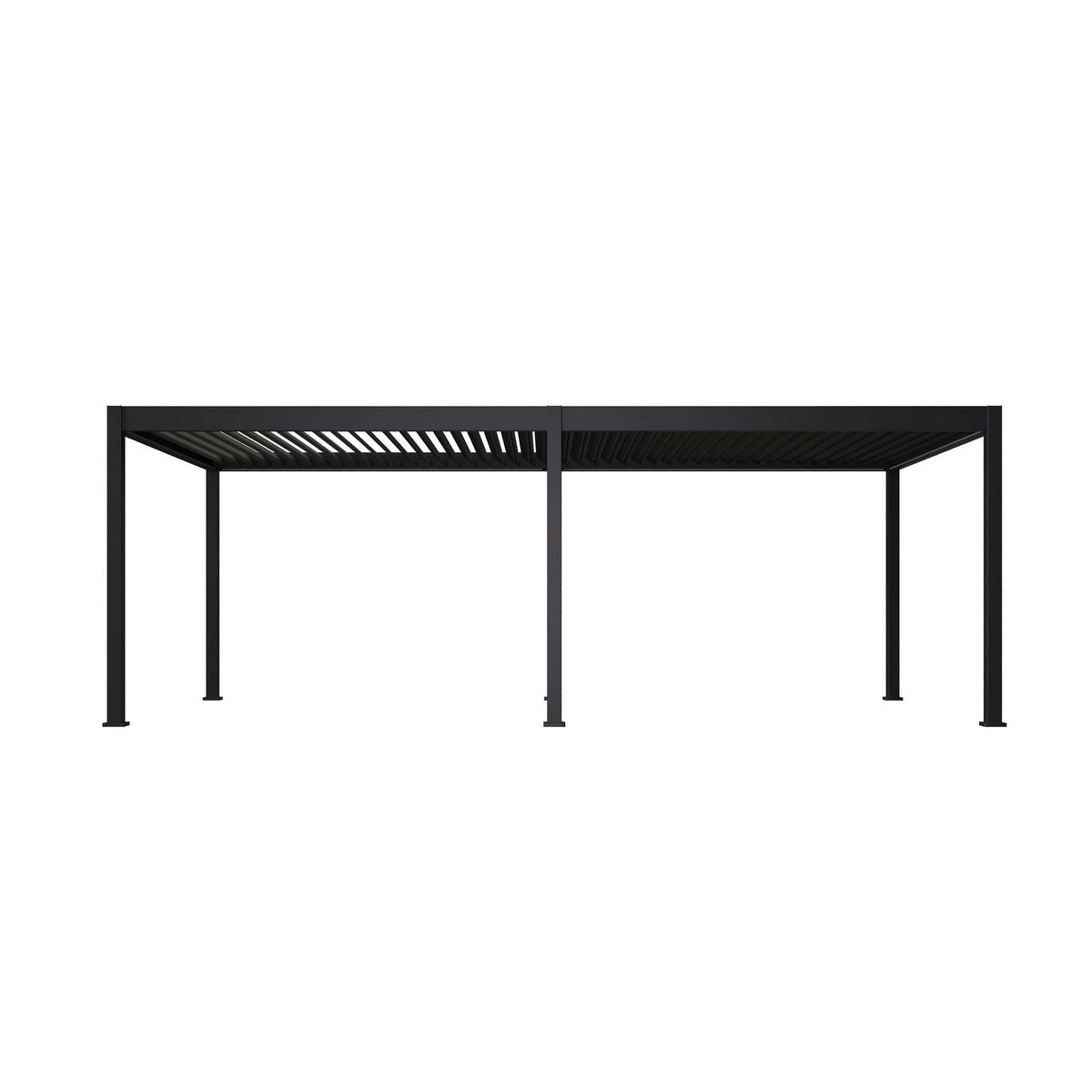 Pergola Delux ca. 720x360 cm Anthrazit Netzbetrieb - Anthrazit, Basics, Metall (720/255/360cm) - Gardenson