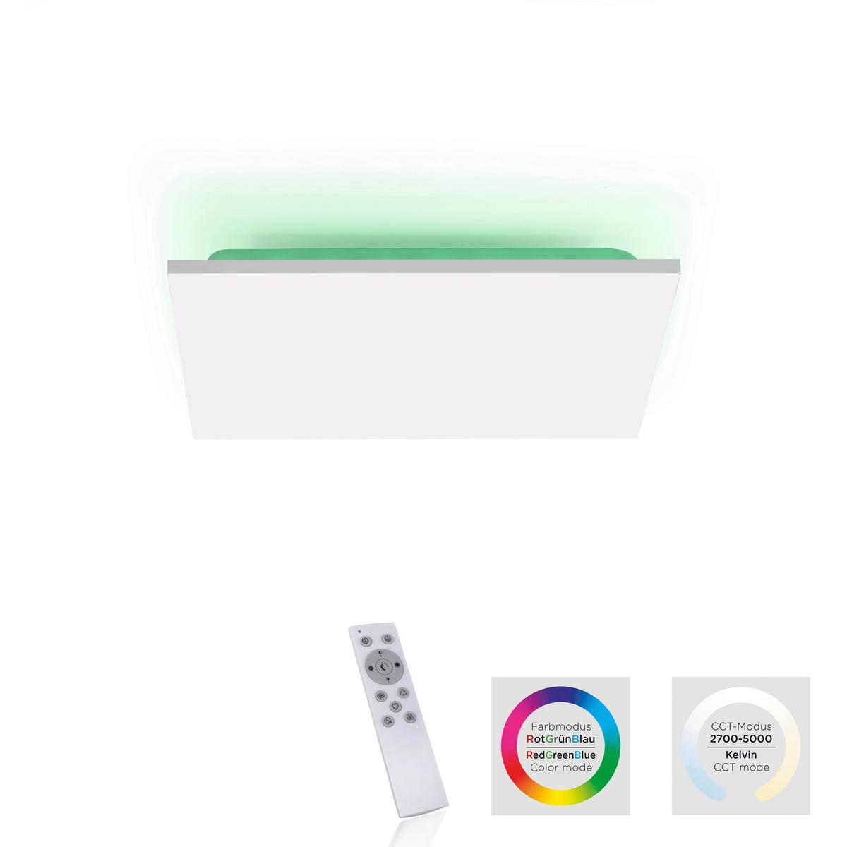 LED-Deckenleuchte Gustav 29 Watt - Weiß, Design, Kunststoff/Metall (45/45/7cm)