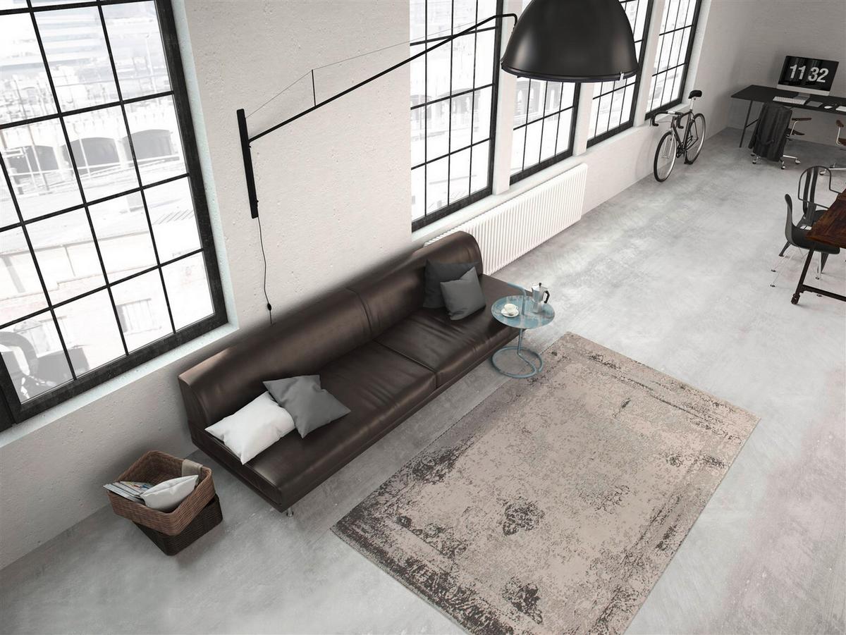 Flachwebeteppich Nostalgia 285 Anthrazit - Anthrazit, Konventionell, Textil (120/170cm) - Kayoom