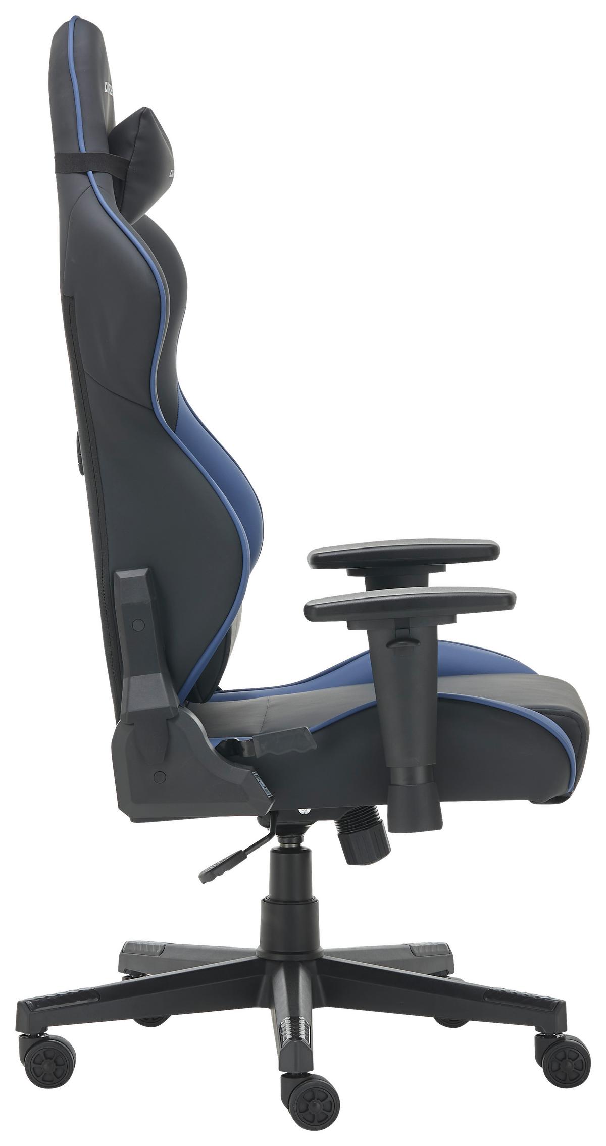 Gamingstuhl Gladiator in Blau/Schwarz - Blau/Schwarz, MODERN, Kunststoff/Textil (70/126/70cm) - Dxracer