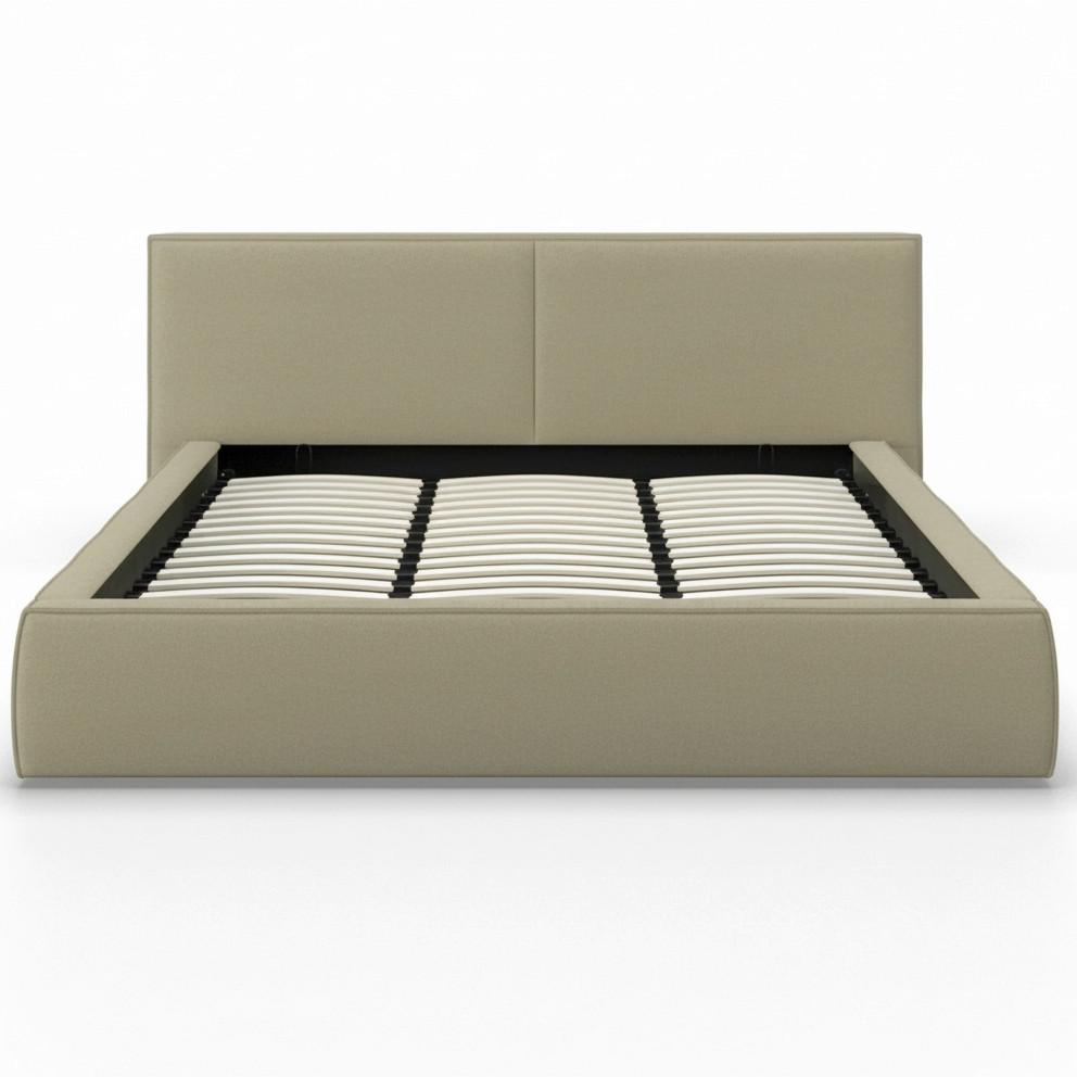 STOPPAD SÄNG SERENA - grön/svart, Modern, metall/trämaterial (180/200cm) - Bessagi Home
