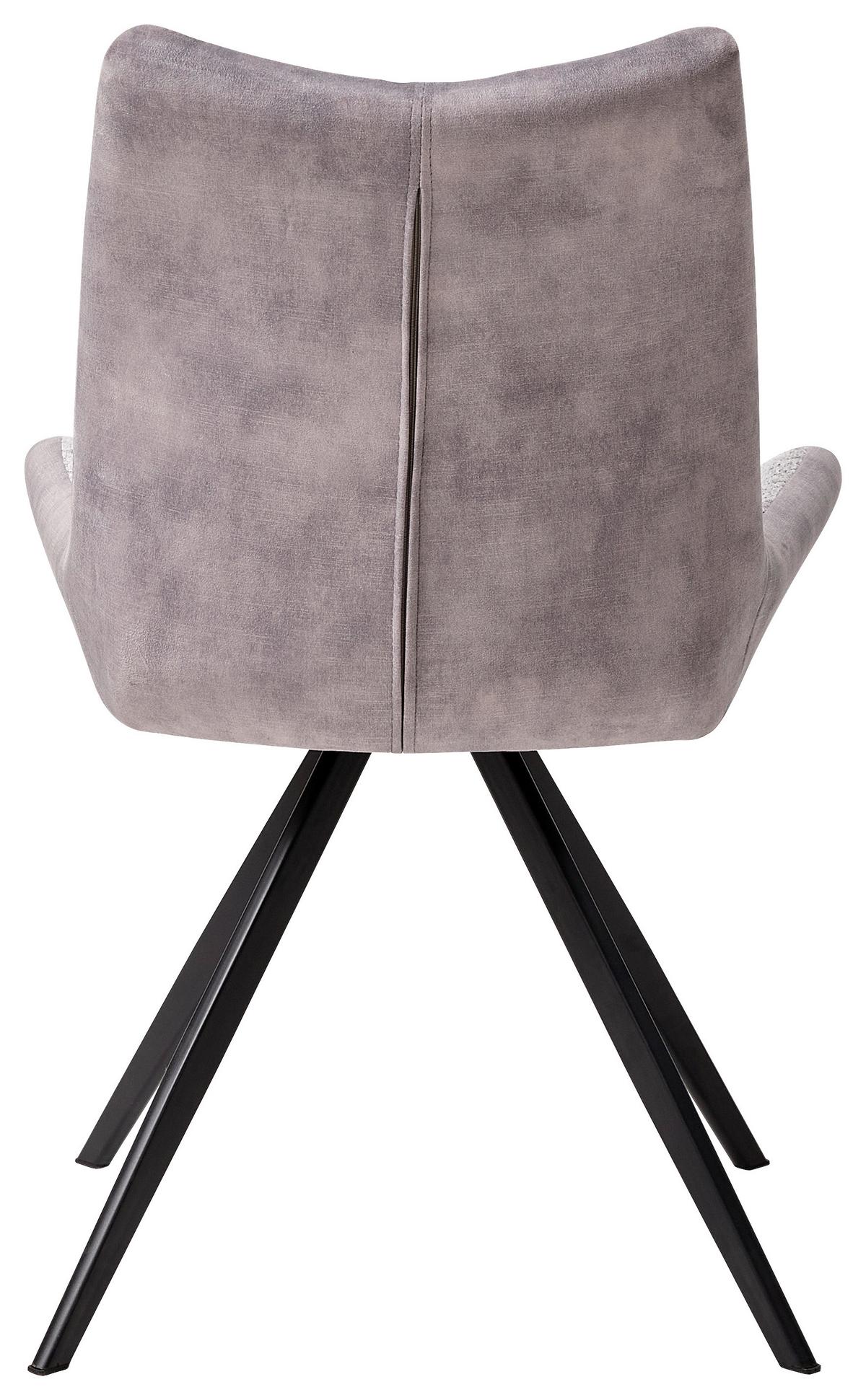 Stolica Sally - svijetlo siva/crna, Moderno, metal/tekstil (63/56/86cm) - Modern Living