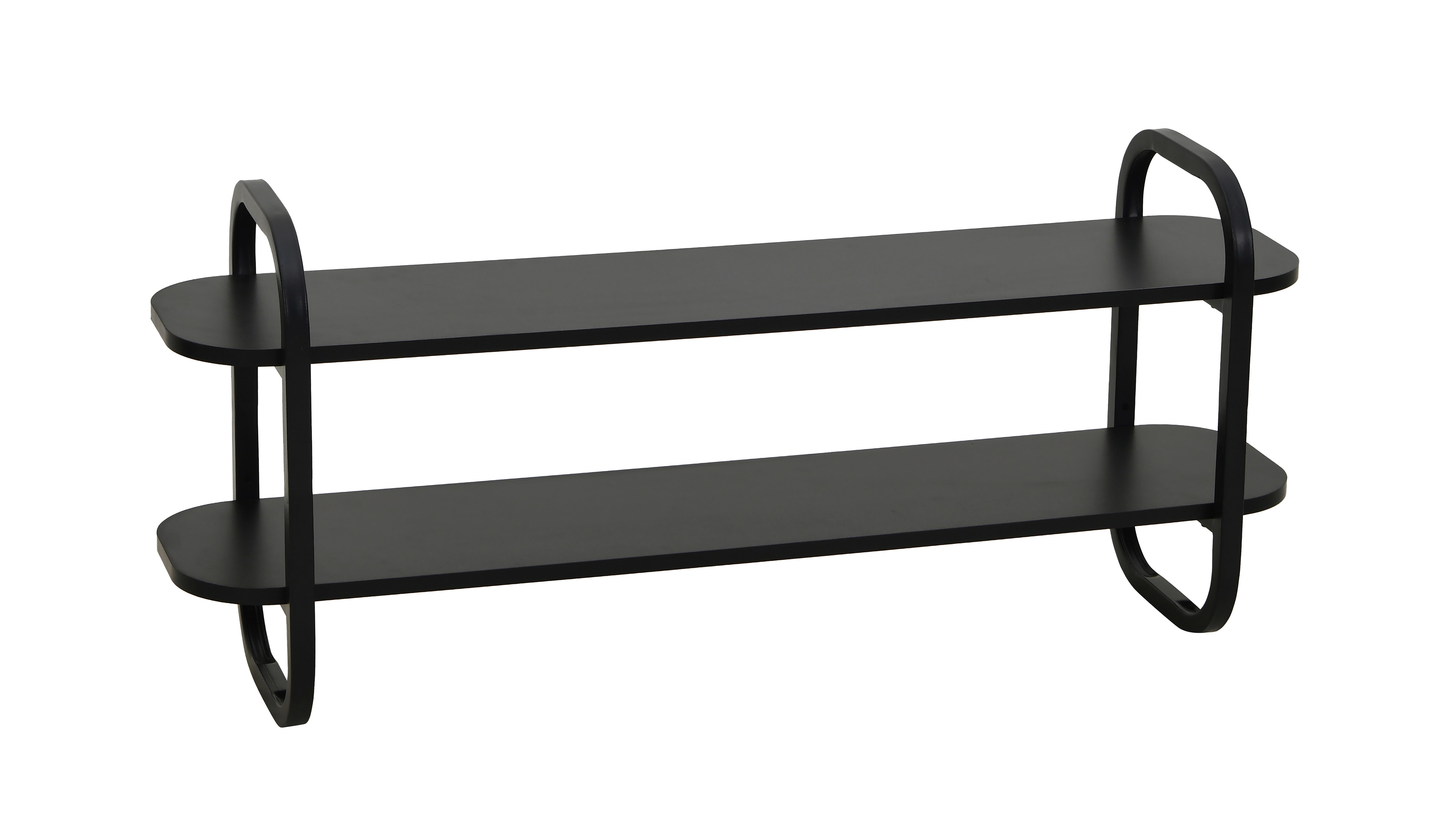TV-Element Bend Schwarz - Schwarz, MODERN, Holzwerkstoff/Metall (100/44/27cm) - Based