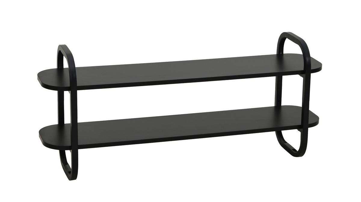 TV-Element Bend Schwarz - Schwarz, Modern, Holzwerkstoff/Metall (100/44/27cm) - Mömax