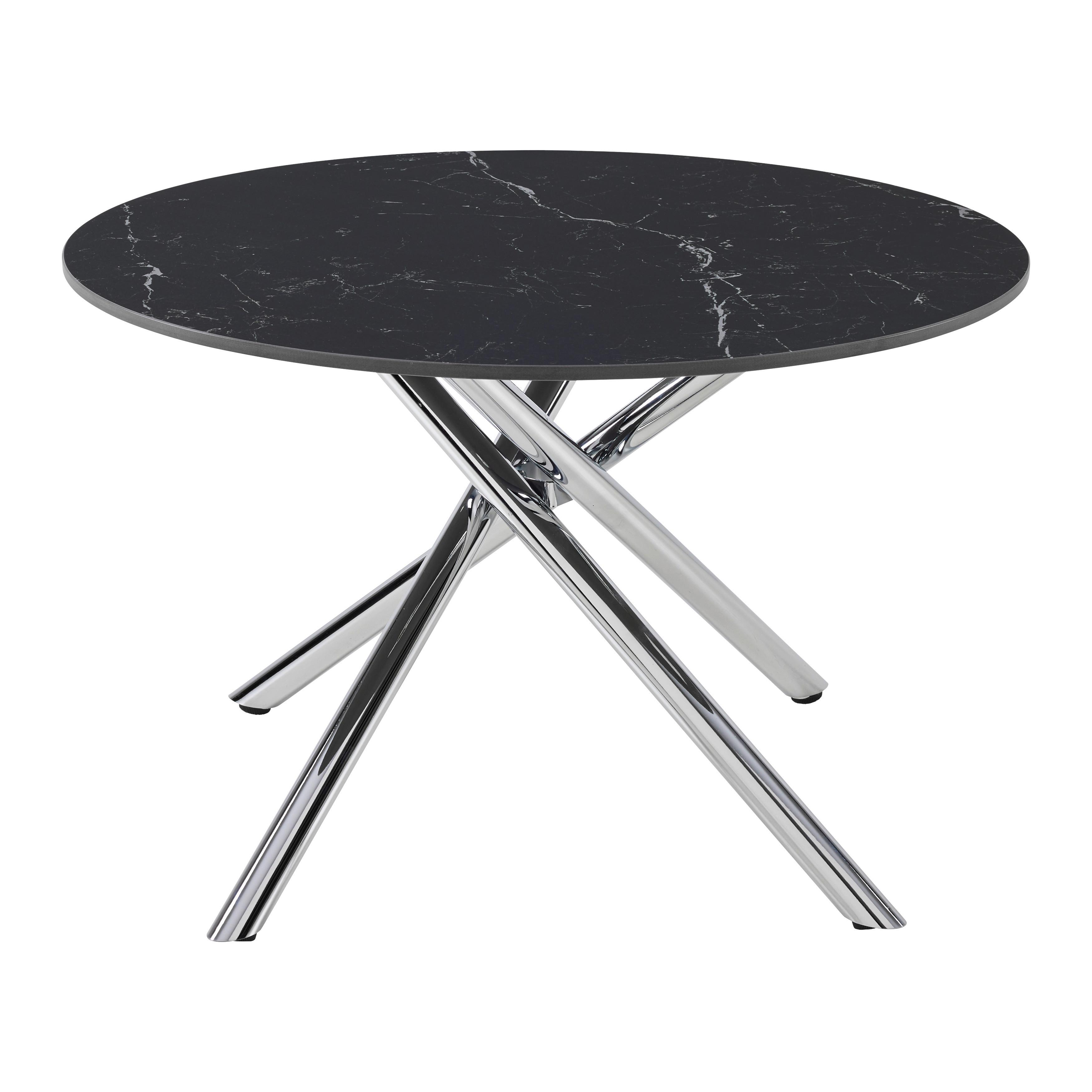 Stolić Lance - boje kroma/crna, Design, metal/keramika (70/44cm) - Modern Living