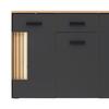 SIDEBOARD ALARA - svart, Modern, metall/trämaterial (128/87/40cm) - Mömax