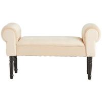 SIEDZISKO LORE - beżowy/czarny, Trend, drewno/tkanina (100/54/30cm) - Xora