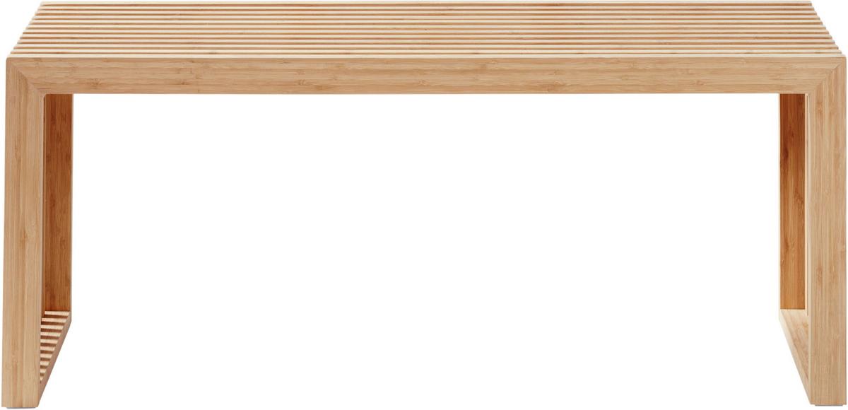 Sitzbank ''Rib'', aus Echtholz, Bambusfarben - Naturfarben, KONVENTIONELL, Holz (104/43/35cm) - MID.YOU
