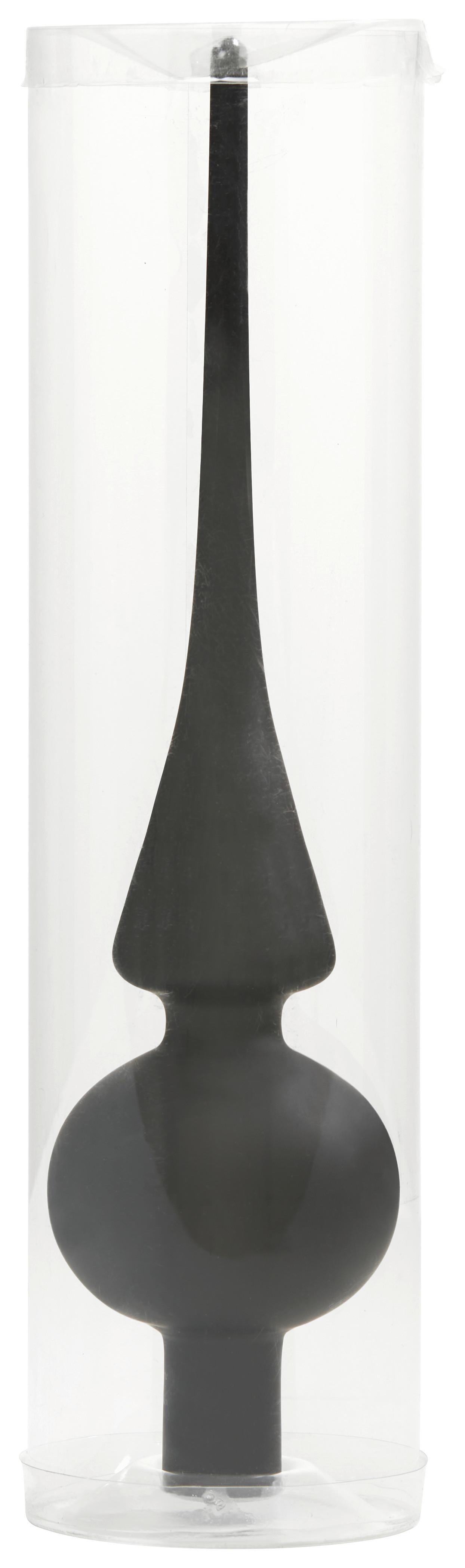 Vârf de brad de Crăciun LUNA I -PAZ- - alb/auriu, Basics, sticlă (6,6/25,5cm) - Modern Living