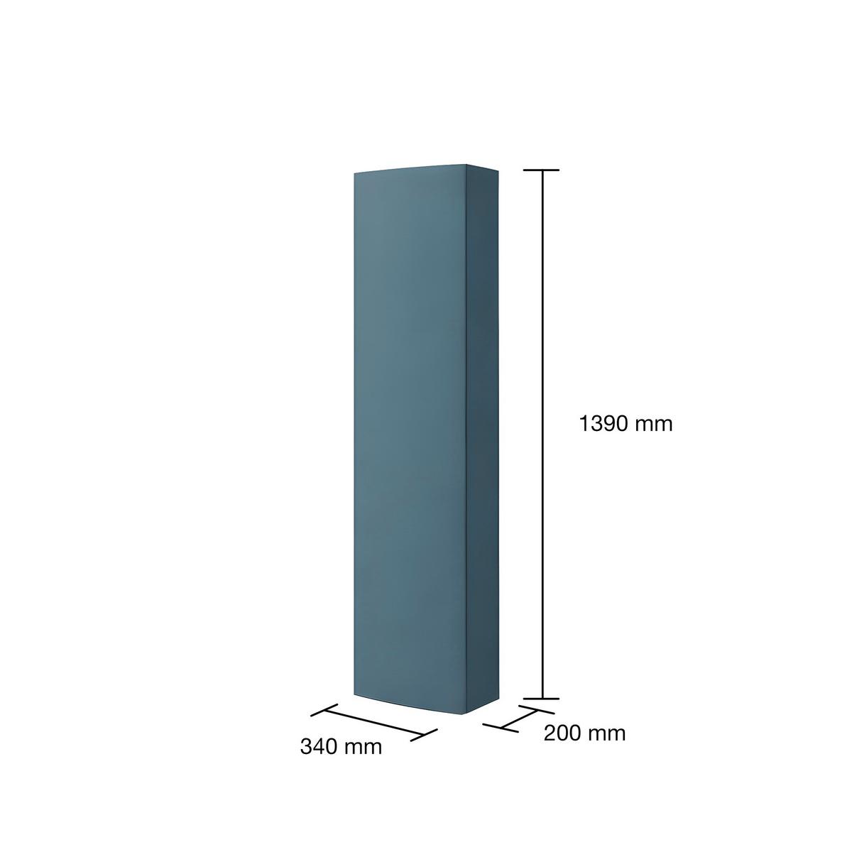 Visoki Element Armonia - bijela/plava, Moderno, staklo/drvni materijal (33/140/16cm)