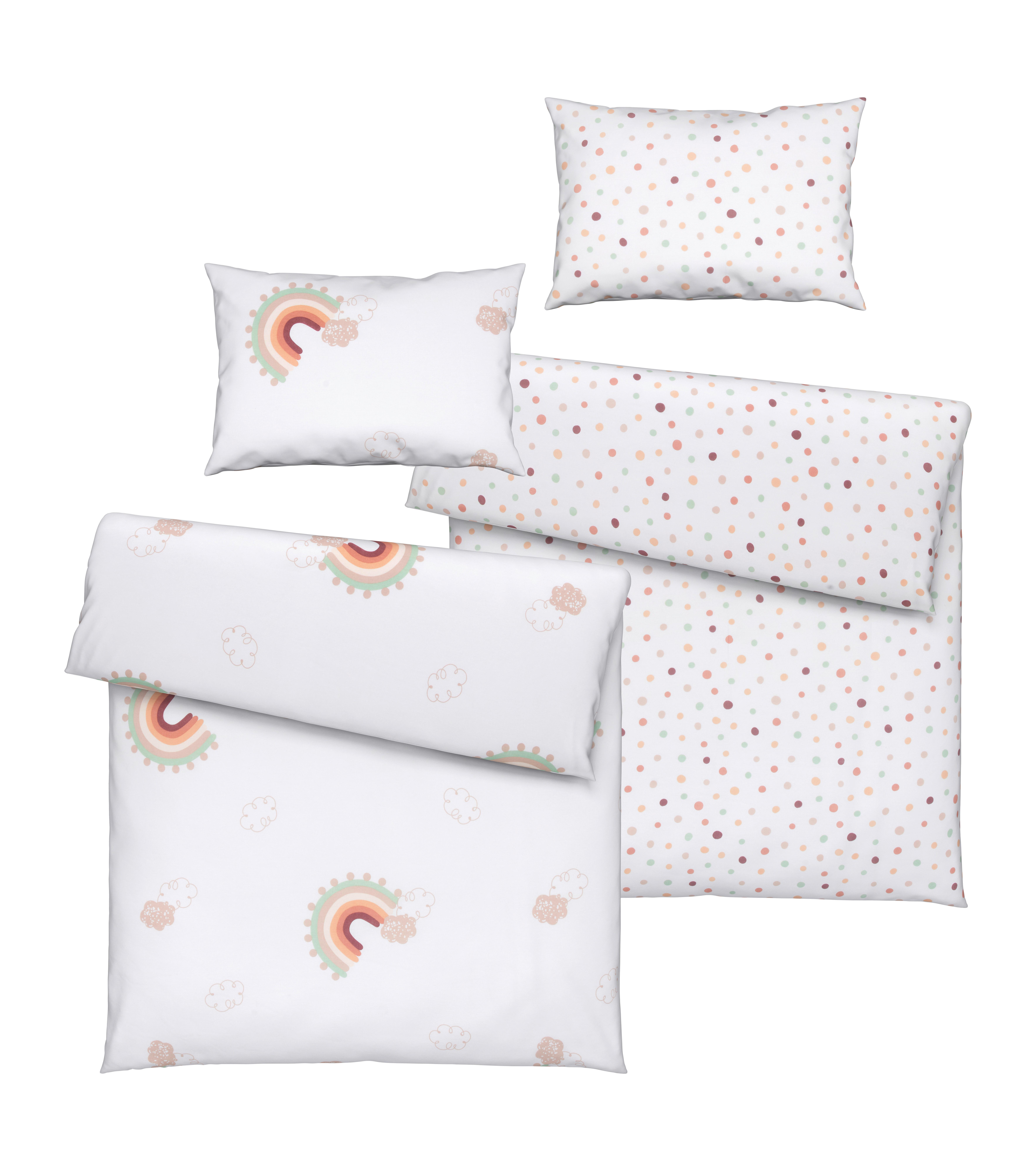 POŚCIEL NIEMOWLĘCA RAINBOW2 - różnokolorowy, Basics, tkanina (100/135cm) - My Baby Lou