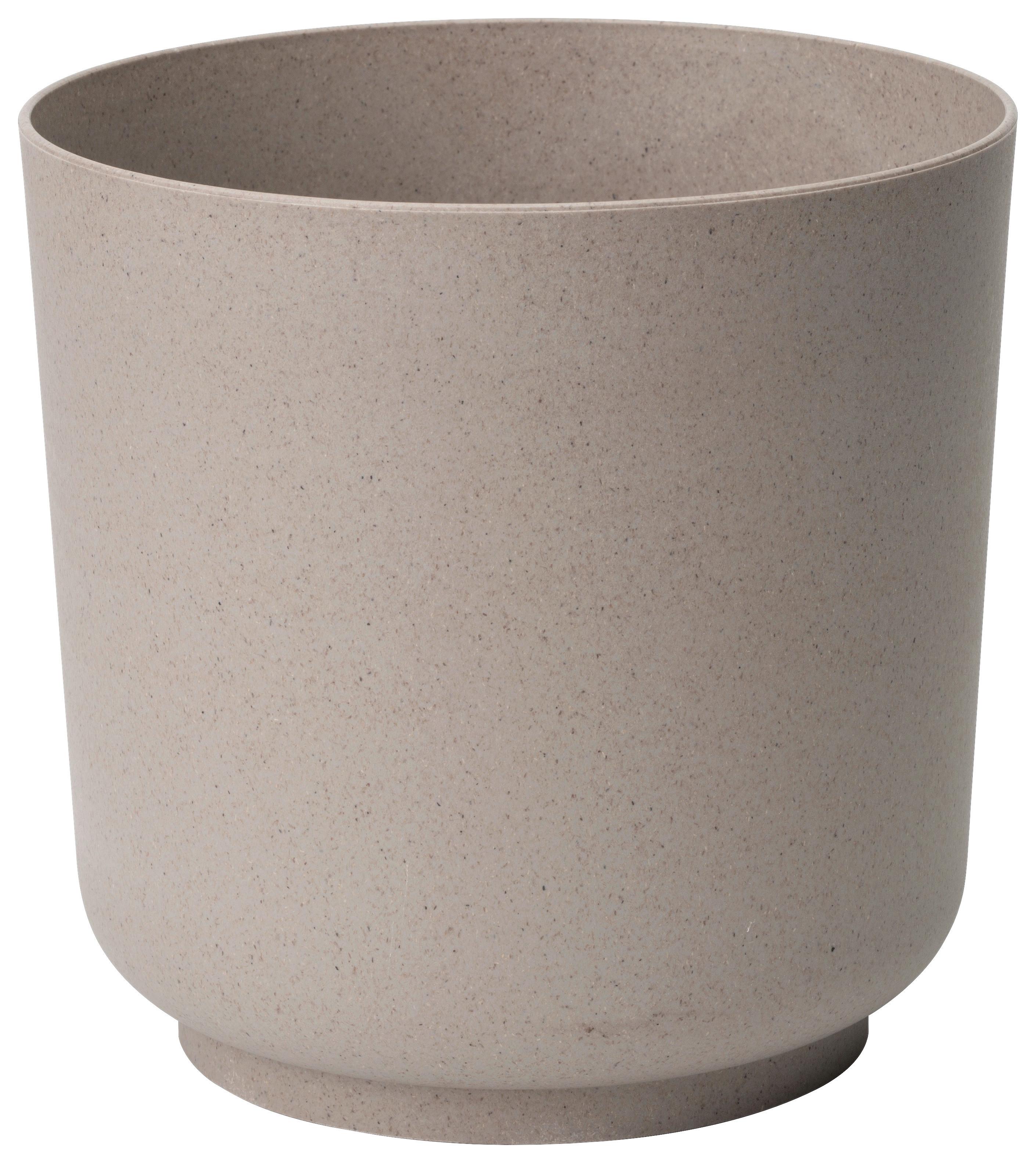 Übertopf Ecocare in Grau - Grau, LIFESTYLE, Holz/Kunststoff (15/14,9cm) - ecoTree