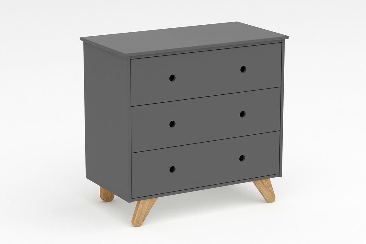 Kommode Grau - Naturfarben/Grau, Design, Holz/Holzwerkstoff (95/90/50cm) - Livetastic
