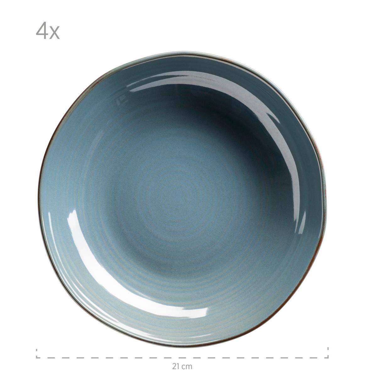 SET DE VAISSELLE KOMBISERVICE, 934083 - Blaugrau, Basics, Keramik - Mäser