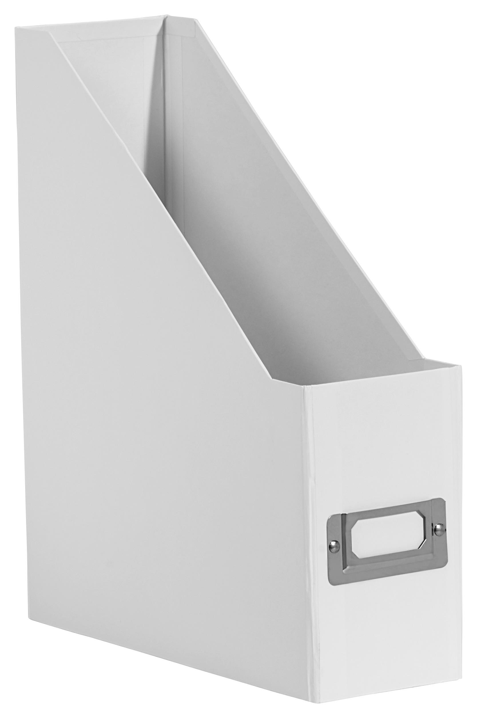 Irattartó Lorenz - Fehér, Karton/Fém (29/8,6/24,2cm) - Modern Living