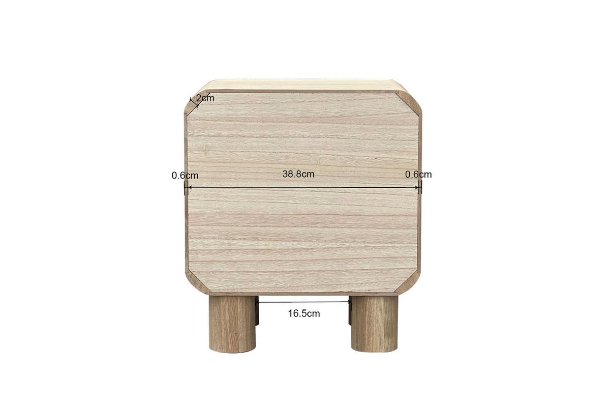 Éjjeliszekrény Alva - natúr, Modern, faalapú anyag/fa (40/45/30cm) - Premium Living