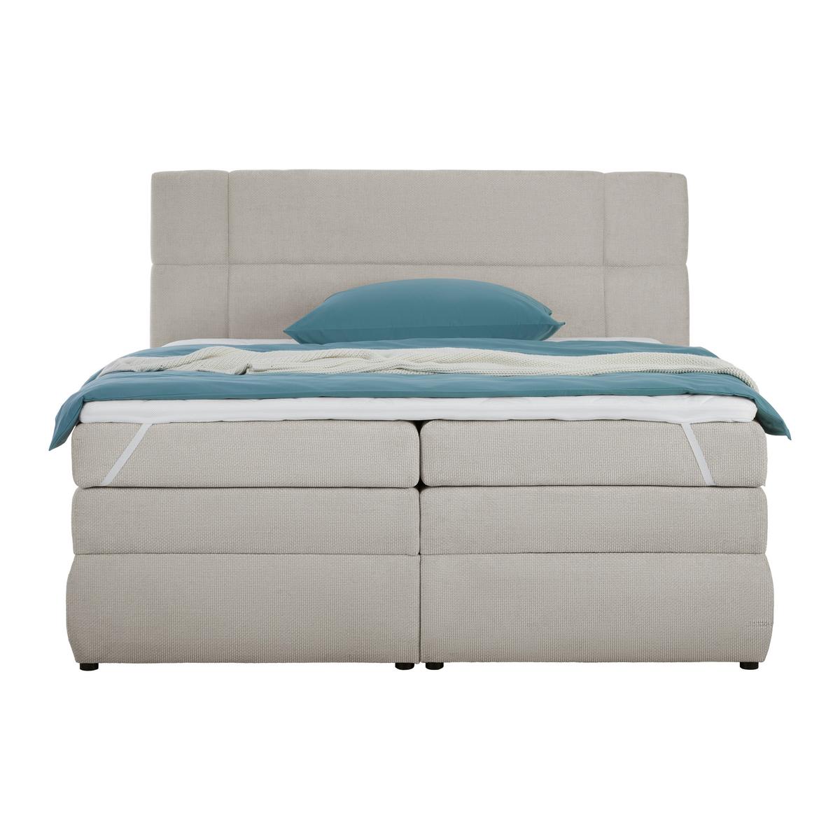 Boxspringbett Palace Beige ca. 160x200cm - Beige, KONVENTIONELL, Kunststoff/Textil (160/200cm) - Premium Living