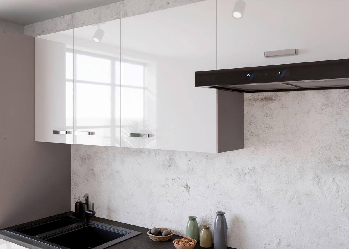 Blok Kuhinja Bianca - boja hroma/siva, Moderno, metal/pločasti materijal (350/214/60cm) - Modern Living