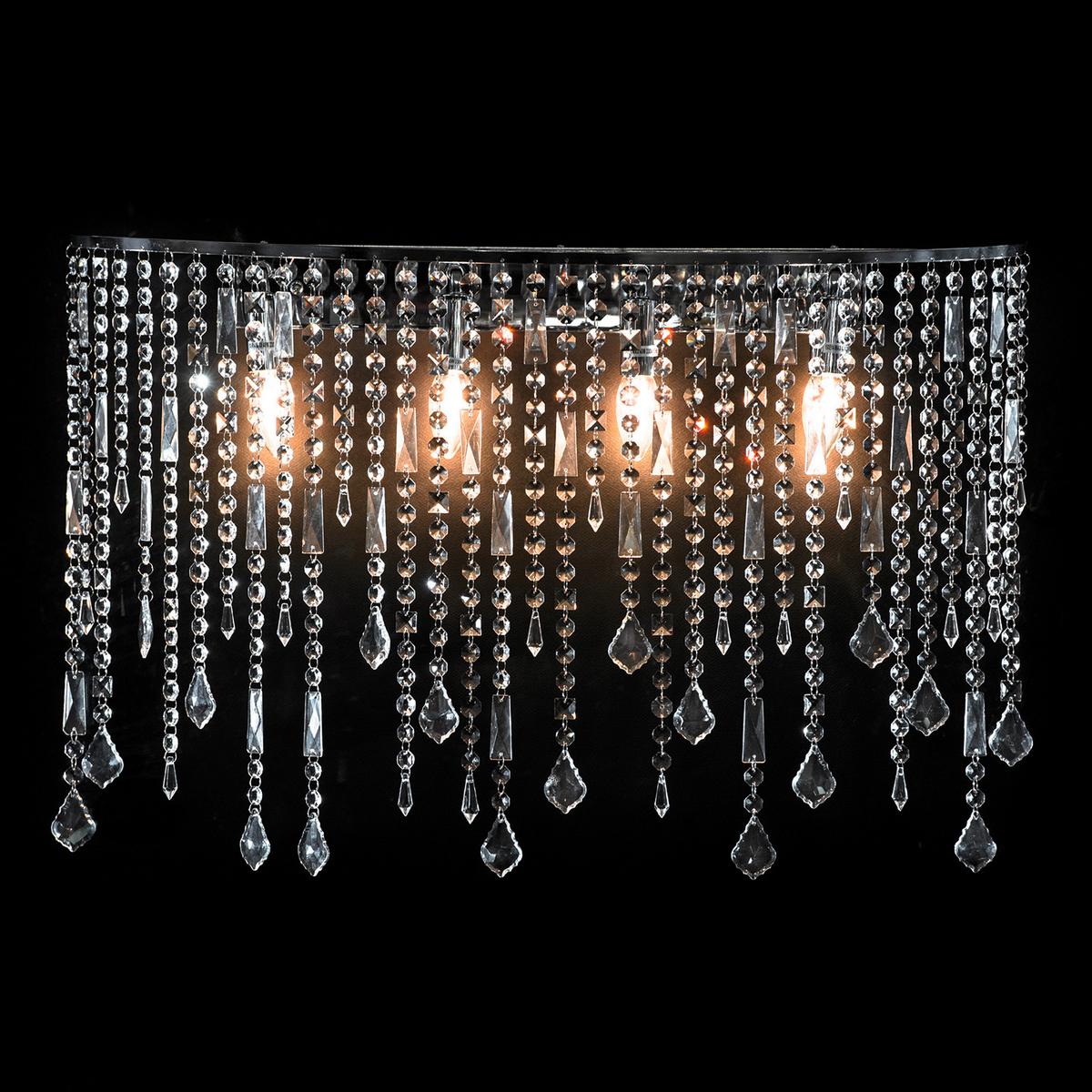 Falilámpa 4762/apg - krómszínű, Design, üveg/fém (75/50cm)