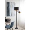 GOLVLAMPA MANFRIED - svart, Modern, metall/textil (35/162cm) - Mömax