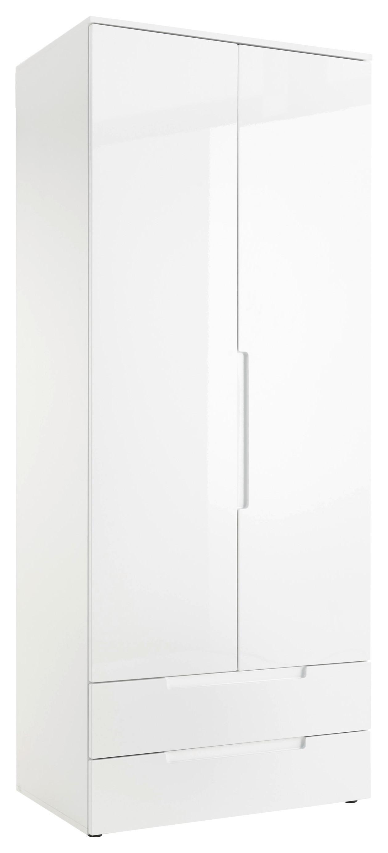 Omara Za Oblačila Spice, Bela, Visoki Sijaj, 84 Cm - bela, Moderno, leseni material (84/208/57cm) - MID.YOU
