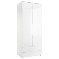 Omara Za Oblačila Spice, Bela, Visoki Sijaj, 84 Cm - bela, Moderno, leseni material (84/208/57cm) - MID.YOU