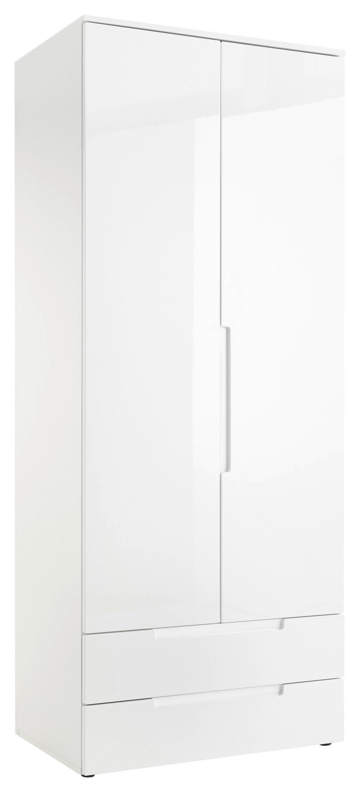Omara Za Oblačila Spice, Bela, Visoki Sijaj, 84 Cm - bela, Moderno, leseni material (84/208/57cm) - MID.YOU