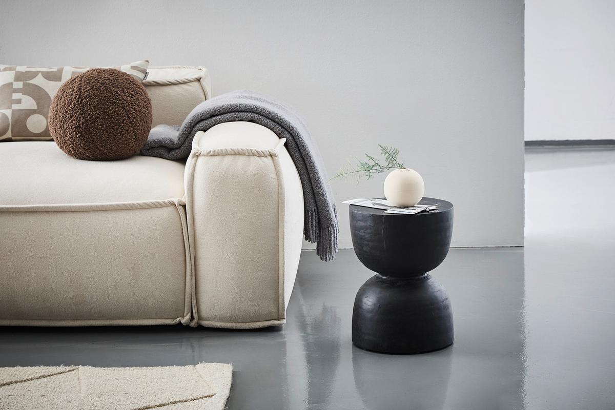 STOLIK BOCZNY HOCKER - czarny, Design, drewno (30/40/30cm) - Livetastic