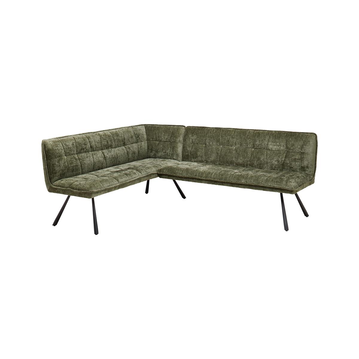 Eckbank Como Grün - Schwarz/Grün, MODERN, Textil/Metall (170/84/215cm) - Mömax
