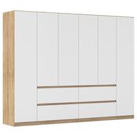 DULAP  USI ROTATIVE MAINZ - alb/culoare lemn stejar, Basics, material pe bază de lemn (271/210/54cm) - Modern Living
