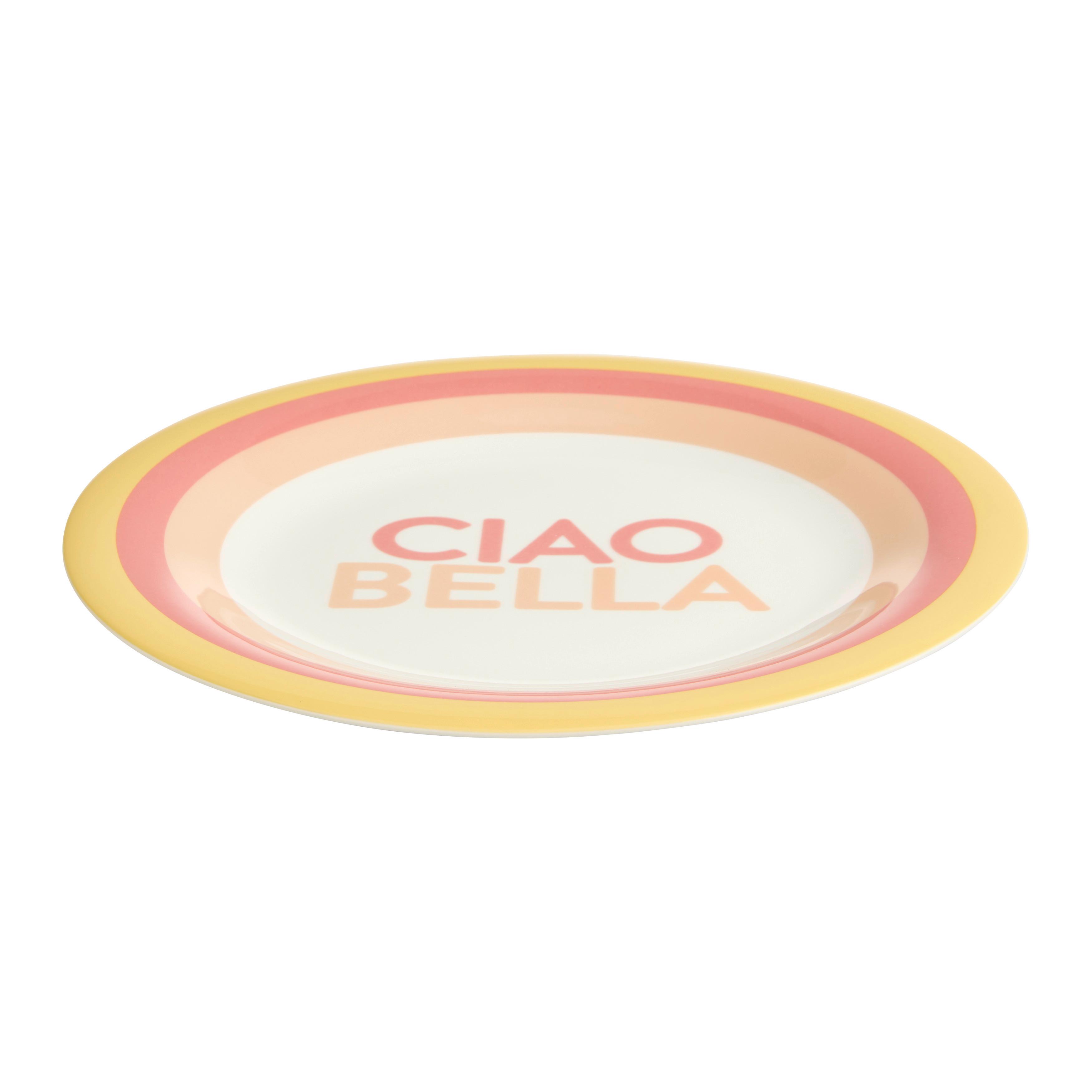 Speiseteller Candy Colors Multicolor Ø ca. 27cm - Rotbraun/Gelb, MODERN, Keramik (27/2,4cm) - Mömax