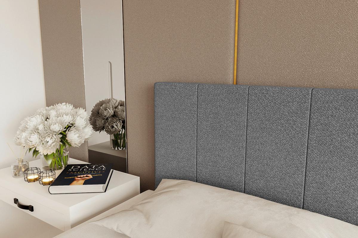 Boxbett Odin Anthrazit ca. 90x200cm - Anthrazit/Schwarz, KONVENTIONELL, Kunststoff/Textil (90/200cm) - Based