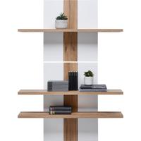 Etajeră de perete AURIS - alb/culoare lemn arin, Modern, material pe bază de lemn (100/143/25cm) - Modern Living