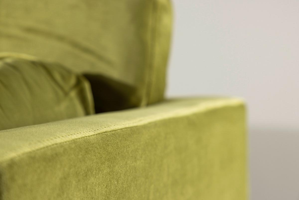 SESSEL BOOM - Goldfarben/Grün, Design, Textil/Metall (110/84/86cm) - Livetastic