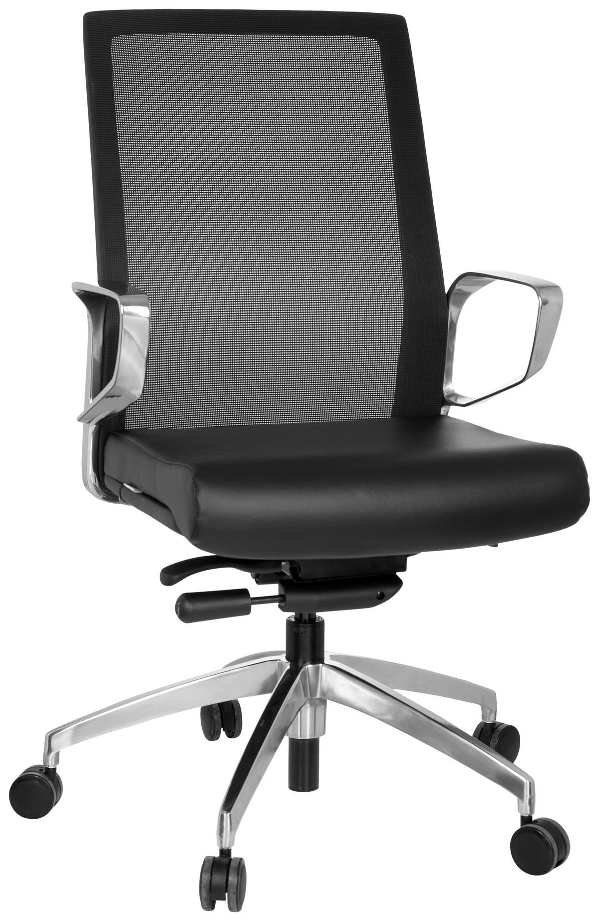 Pisarniški Stol Provider Net, Črna - črna, Moderno, kovina/umetna masa (57/110/50cm) - MID.YOU