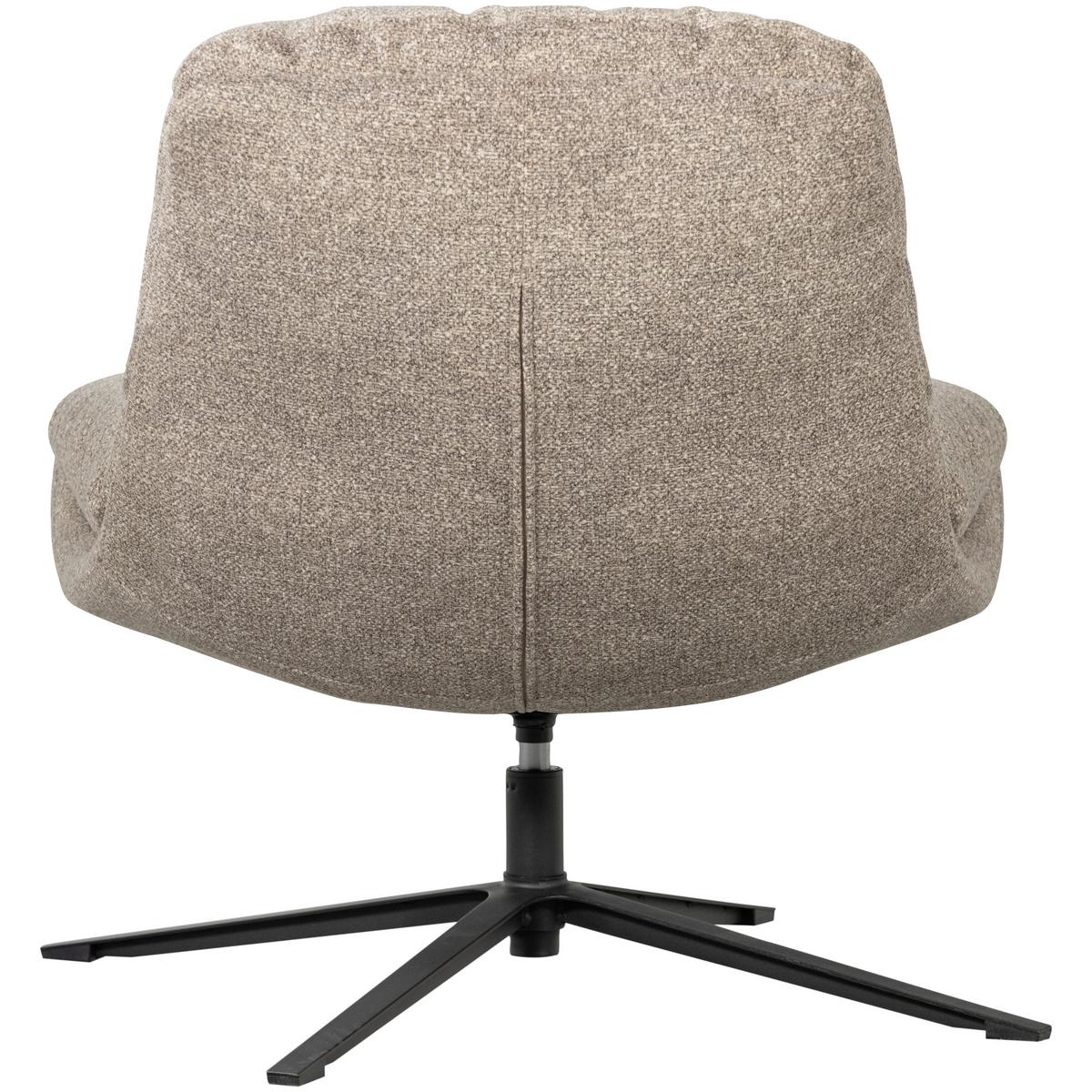 SESSEL Arve Naturfarben B: 82cm - Schwarz/Naturfarben, Design, Textil/Metall (82/86/87cm) - Livetastic