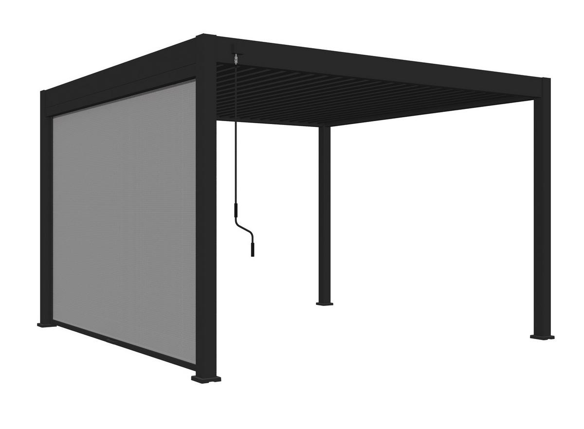 Pavillon-Rollo ca. 360x235 cm Aluminium/Textil Anthrazit - Anthrazit, Basics, Textil/Metall (360/235/10cm) - Gardenson