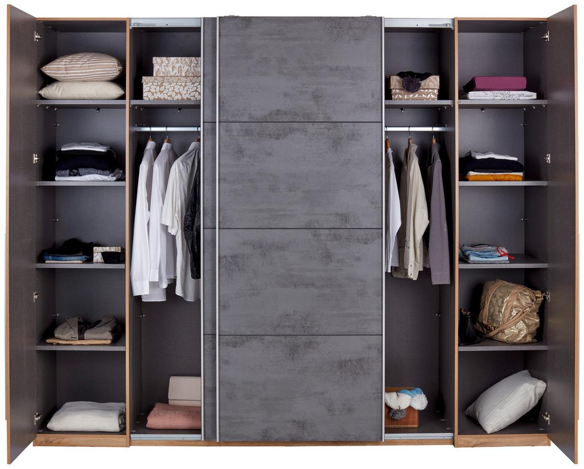 Set Polica Tokio - tamno siva, drvni materijal (82,6/2,2/51,5cm) - Modern Living